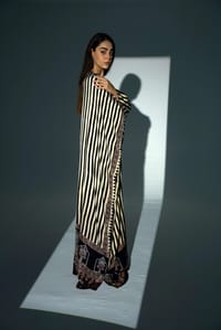 Bisht Pure Silk Handblock Abaya A22 thumb 13