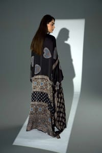 Bisht Pure Silk Handblock Abaya A29 thumb 7