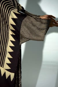 Bisht Pure Silk Handblock Abaya A38 thumb 11