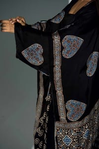 Bisht Pure Silk Handblock Abaya A29 thumb 11