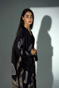 Bisht Pure Silk Handblock Abaya A29 thumb 16
