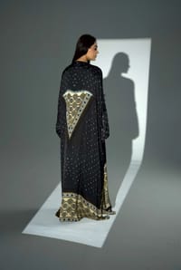 Bisht Pure Silk Handblock Abaya A30 thumb 1