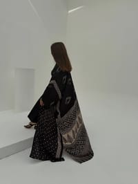 Bisht Pure Silk Handblock Abaya A9 thumb 3
