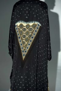 Bisht Pure Silk Handblock Abaya A30 thumb 4