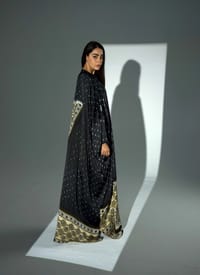 Bisht Pure Silk Handblock Abaya A30 thumb 3
