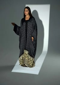 Bisht Pure Silk Handblock Abaya A30 thumb 2