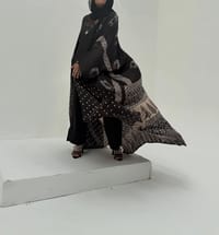 Bisht Pure Silk Handblock Abaya A9 thumb 9