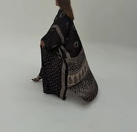 Bisht Pure Silk Handblock Abaya A9 thumb 7