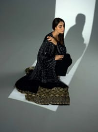 Bisht Pure Silk Handblock Abaya A30 thumb 9
