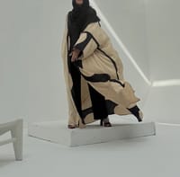 Bisht Pure Silk Handblock Abaya A2 thumb 5