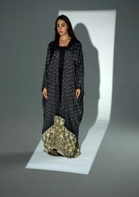 Bisht Pure Silk Handblock Abaya A30 thumb 14
