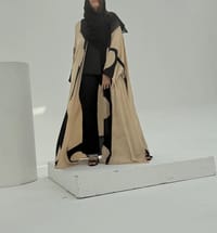 Bisht Pure Silk Handblock Abaya A2 thumb 4