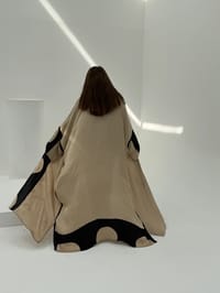 Bisht Pure Silk Handblock Abaya A2 thumb 2