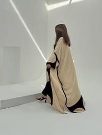 Bisht Pure Silk Handblock Abaya A2 thumb 6