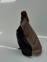 Bisht Pure Silk Handblock Abaya A20 thumb 9