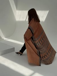 Bisht Pure Silk Handblock Abaya A16 thumb 3