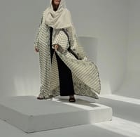 Bisht Pure Silk Handblock Abaya A12 thumb 11
