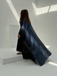 Bisht Pure Silk Handblock Abaya A18 thumb 9