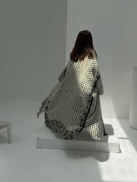 Bisht Pure Silk Handblock Abaya A12 thumb 12