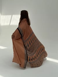 Bisht Pure Silk Handblock Abaya A16 thumb 13