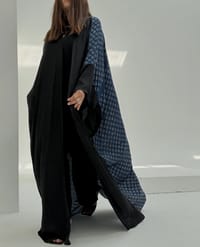 Bisht Pure Silk Handblock Abaya A18 thumb 7