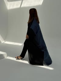 Bisht Pure Silk Handblock Abaya A18 thumb 6
