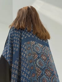 Bisht Pure Silk Handblock Abaya A18 thumb 8