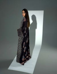 Bisht Pure Silk Handblock Abaya A27 thumb 13