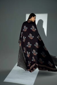 Bisht Pure Silk Handblock Abaya A27 thumb 11