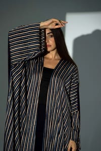 Bisht Pure Silk Handblock Abaya A27 thumb 12