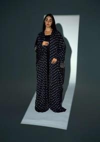 Bisht Pure Silk Handblock Abaya A23 thumb 2