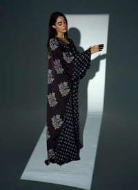 Bisht Pure Silk Handblock Abaya A23 thumb 3