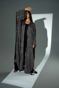 Bisht Pure Silk Handblock Abaya A27 thumb 16