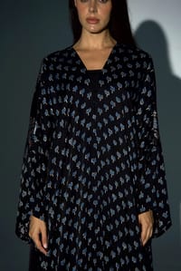 Bisht Pure Silk Handblock Abaya A23 thumb 9