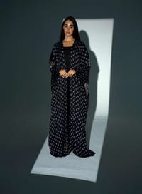 Bisht Pure Silk Handblock Abaya A23 thumb 7