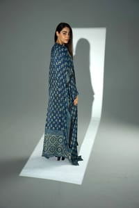 Bisht Pure Silk Handblock Abaya A37 thumb 7