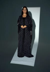 Bisht Pure Silk Handblock Abaya A23 thumb 13