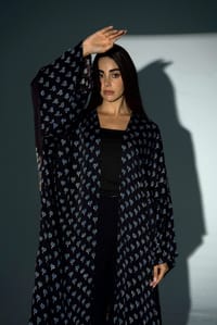 Bisht Pure Silk Handblock Abaya A23 thumb 15