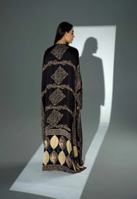 Bisht Pure Silk Handblock Abaya A28 thumb 5