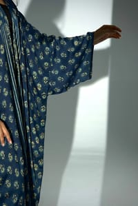 Bisht Pure Silk Handblock Abaya A37 thumb 13