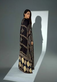 Bisht Pure Silk Handblock Abaya A28 thumb 2