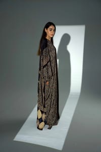 Bisht Pure Silk Handblock Abaya A28 thumb 10