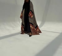 Bisht Pure Silk Handblock Abaya M2 thumb 2