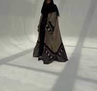 Bisht Pure Silk Handblock Abaya M4 thumb 2