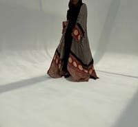 Bisht Pure Silk Handblock Abaya M2 thumb 6