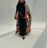 Bisht Pure Silk Handblock Abaya M2 thumb 10