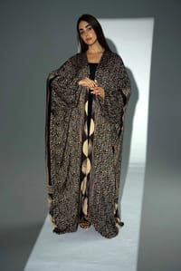 Bisht Pure Silk Handblock Abaya A28 thumb 12