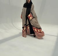 Bisht Pure Silk Handblock Abaya M2 thumb 7