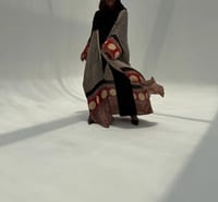 Bisht Pure Silk Handblock Abaya M2 thumb 12