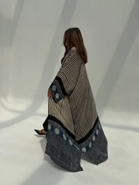 Bisht Pure Silk Handblock Abaya M5 thumb 1